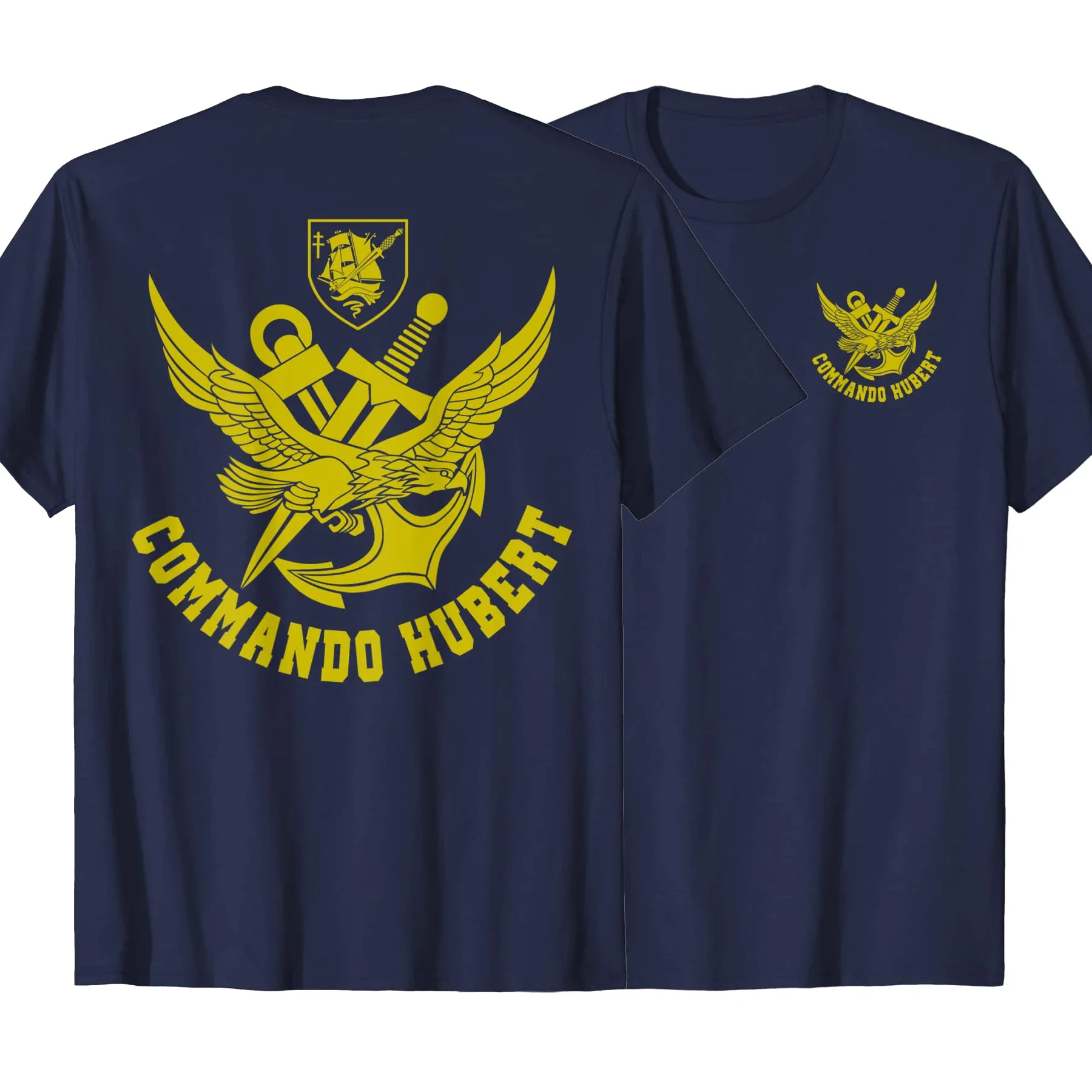 French Naval  Special Forces Commando Hubert T-Shirt 100% Cotton O-Neck Summer Short Sleeve Casual Mens T-shirt Size S-3XL