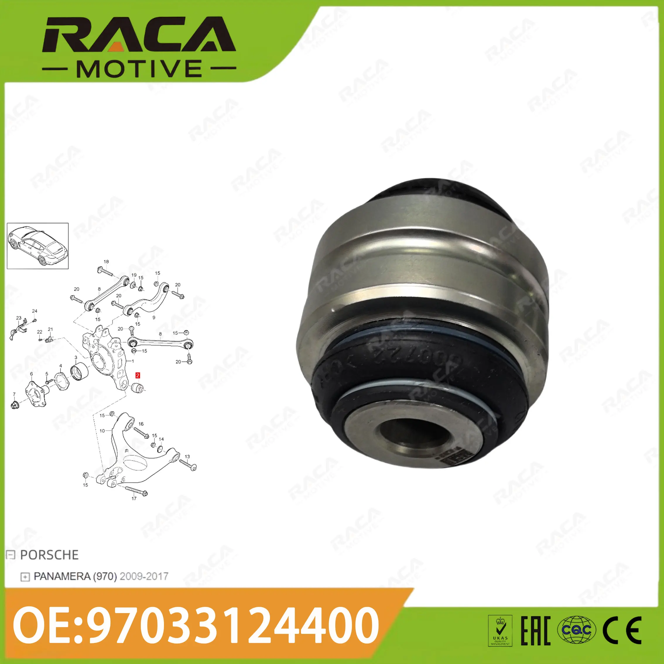 Rear Axle Suspension Ball Joint Suitable for Porsche Panamera 970 971 Taycan Volvo S60 V60 S90 V90 Audi E-Tron 9J1501341 97033124400 298501341