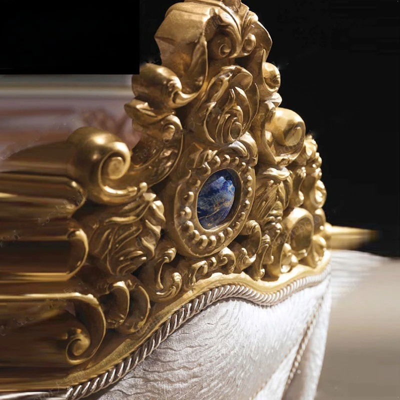 French carved dining table and chair fabric armrest book chair villa dining table and chair 4