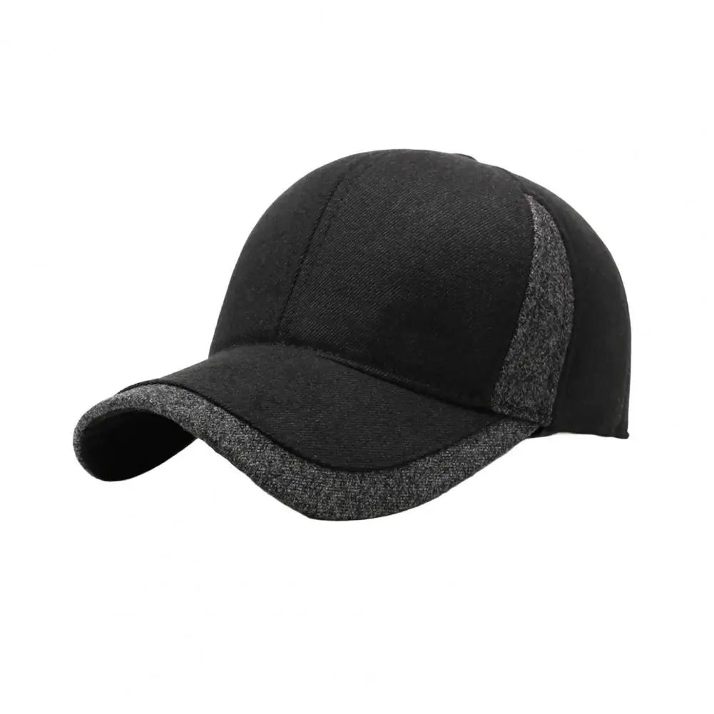 Water-repellent Winter Cap High-density Baseball Hat Thickened Warm Winter Cap Adjustable Windproof Ear for Middle-aged