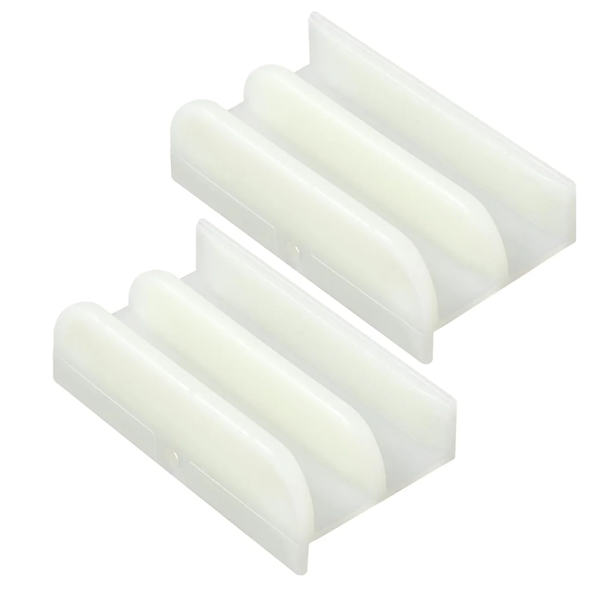 2025+M6219 Sliding Shower Door Bottom Guide for Sliding Shower Door (Top Hung) Shower Door Guide 1/2 in Channels 2 Pack