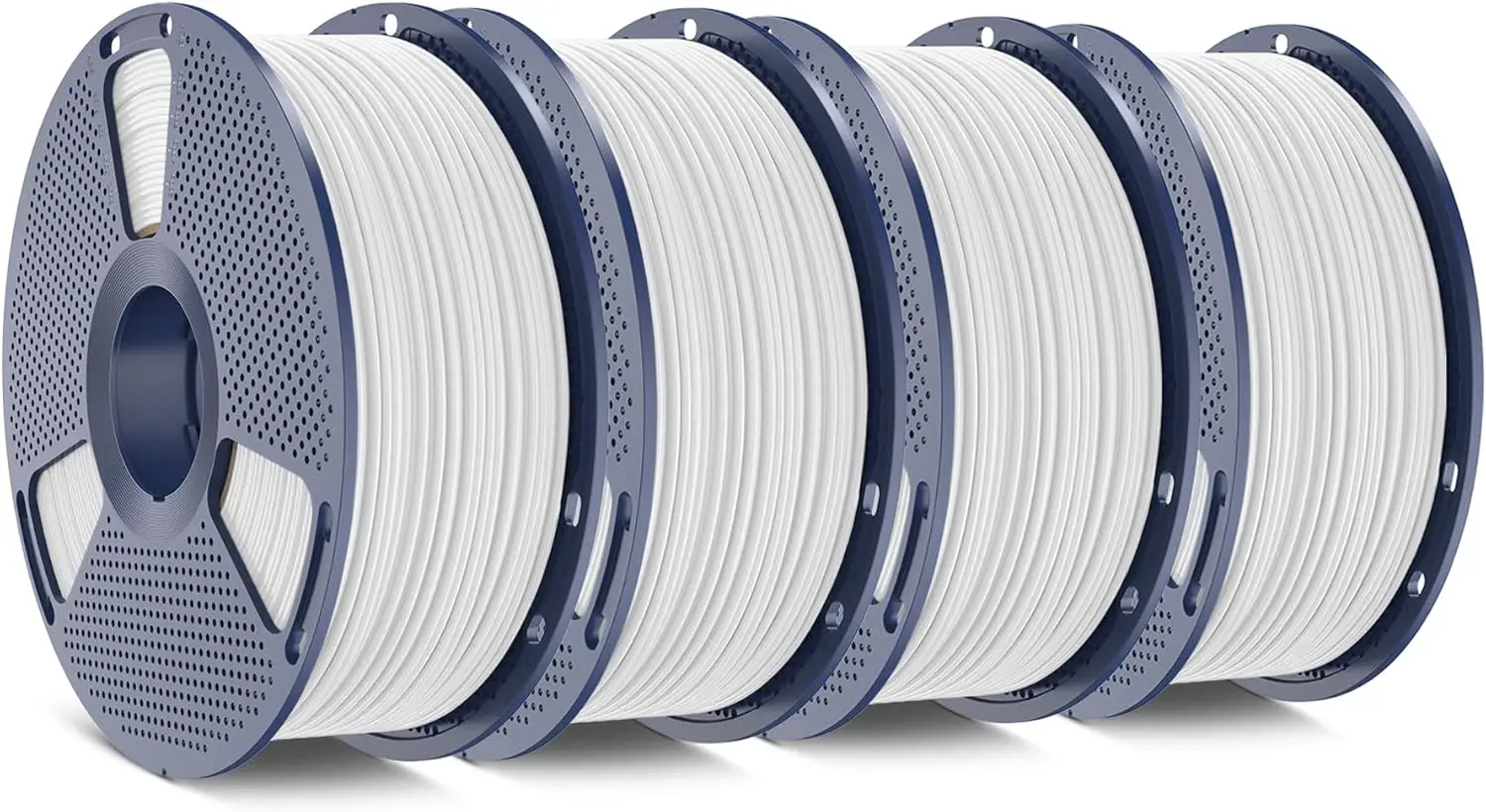 

1.75mm ABS 3D Printer Filament Bundle, Strong Durable Vacuum Packed, 4kg Total White
