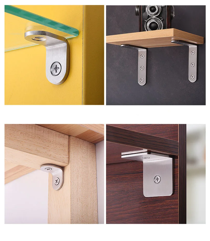 L-Shaped Stainless Steel Right Angle Bracket Connector Corner Code Right Angle Support Furniture Fixed Reinforcement Hardware