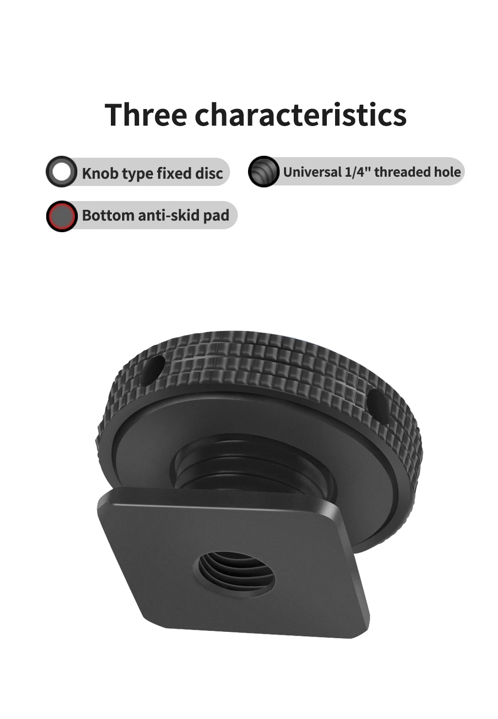 1/4" Gewindeloch Kaltschuhhalter Halterung Adapter für SLR Kamera Käfig Rig Stativ Blitzlicht Ständer Mikrofon Monitor Halter Telefon Vlog – Detail 2