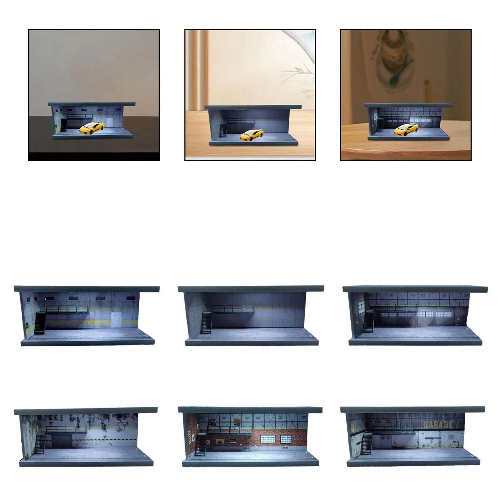 

Витрина для демонстрации сцен с парковкой в масштабе 1/64 с подсветкой, пылезащитная, для коллекционных моделей