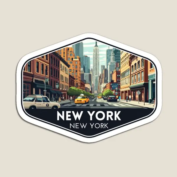 New York City Travel Souvenir  Magnet  Baby Holder Colorful Funny Kids Stickers for Fridge Organizer Toy Children Cute Home