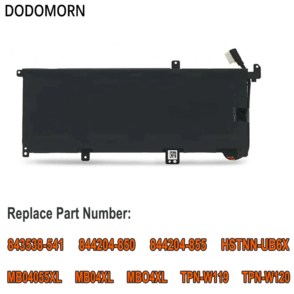 Dodomorn MB04XL แบตเตอรี่แล็ปท็อปสำหรับ HP อิจฉา15-AQ103NO X360 15-AR000ND 15-AQ002NX 843538-541 844204-850 TPN-W119 HSTNN-UB6X 15.4V