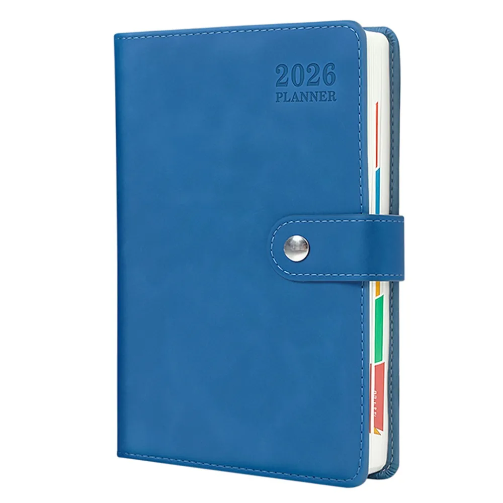 

English 2026 Schedule Planner Notepad 12 Months Bookmark a5 Agenda Planning Notebook Thick Paper Wear-resistant