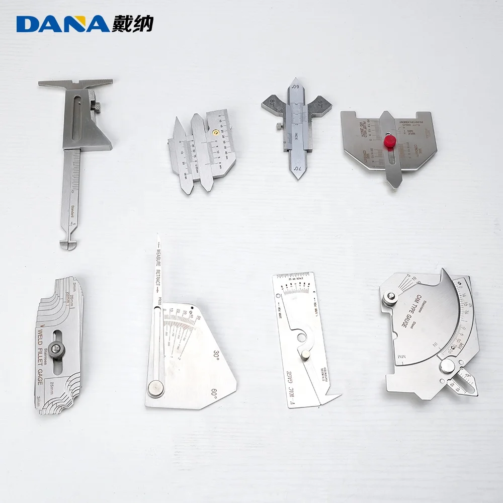 DANA W13A Weld Inspection Ruler Combination Welding Inspection Tools Stainless Steel Weld Tool Kits