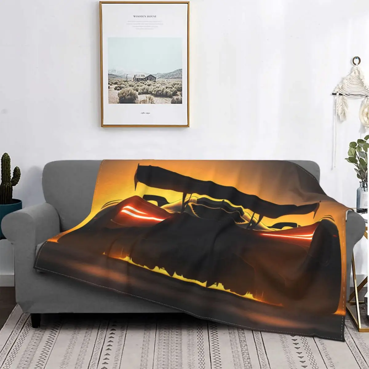 Generic Sports Racing Car Racing Blanket Plush Summer Multifunction Lightweight Throw Blankets For bed Rug Piece