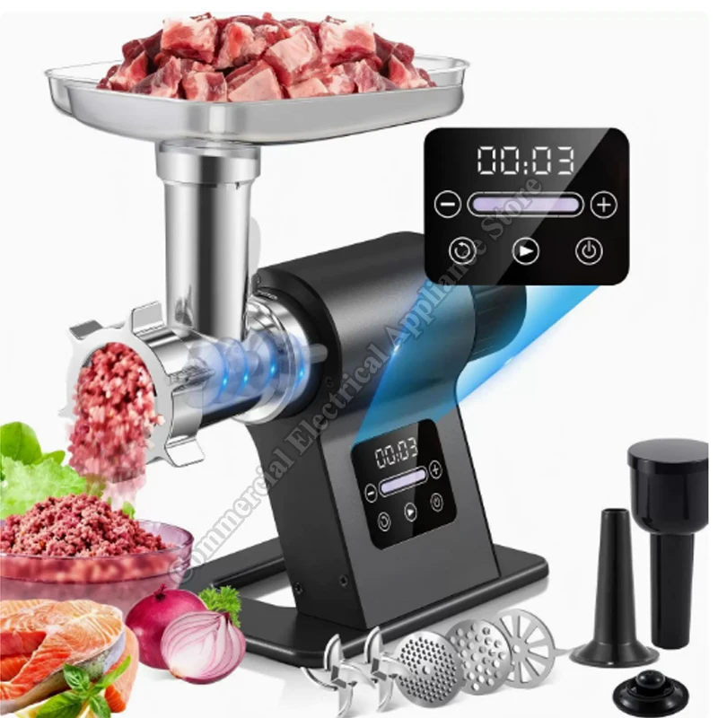 Nueva Máquina Comercial para Rellenar Salchichas de Carne Picada, Motor Silencioso de Cobre Puro, Pantalla Táctil, Cortadora de Verduras de Múltiples Velocidades