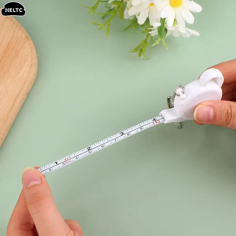 1/1.5M Mini Teapot Tape Measure Keychain With Horizontal Bubble Plastic Portable Retractable Ruler Centimeter/Inch Tape Measure