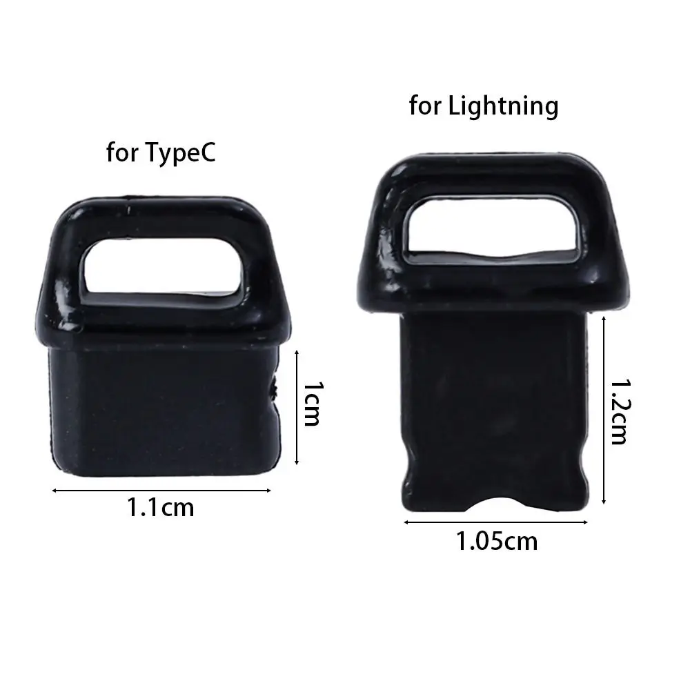 1/10Pcs Durable Mobile Phone Pendant Anti Dust Plug Charge Port Cover DIY Plugs Stopper IOS Type C Transparent Protection Cap
