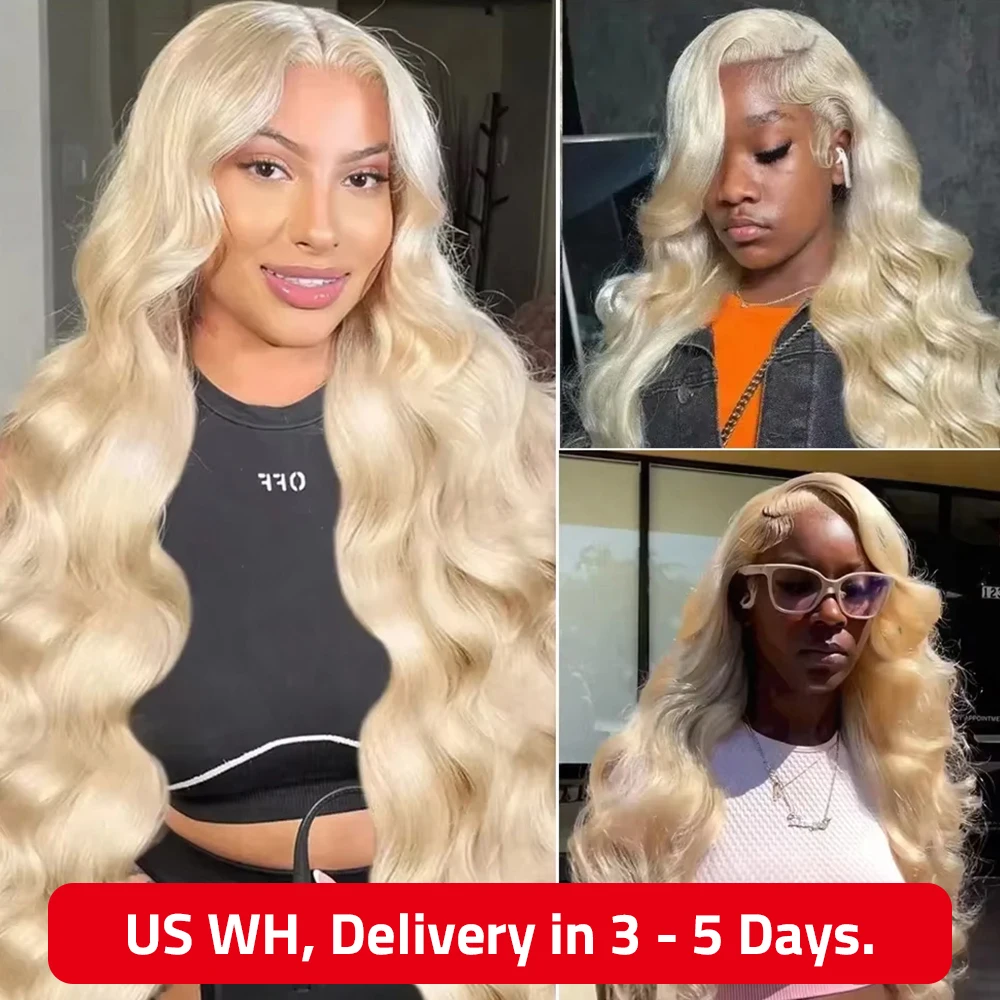 Body Wave 13x6 Honey Colored 613 Lace Front Wig Blonde Human Hair Lace Closure Frontal Wigs for Women Cheap on Sale Clearance