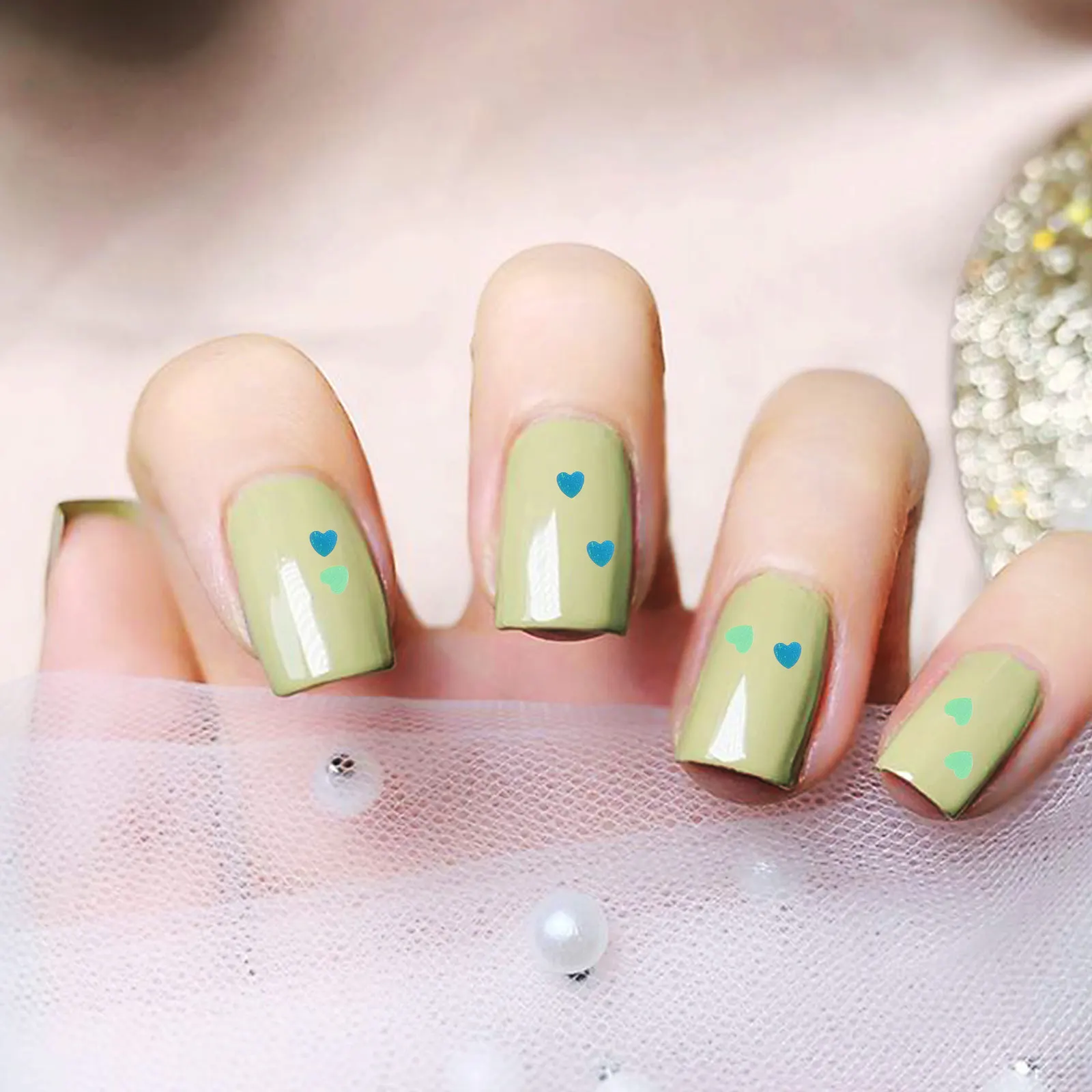 1Set Valentine's Day Nail Art Sequins Heart Shape Eye Makeup Decoration Heart Shaped Nail Sequins Eye Makeup Glitters