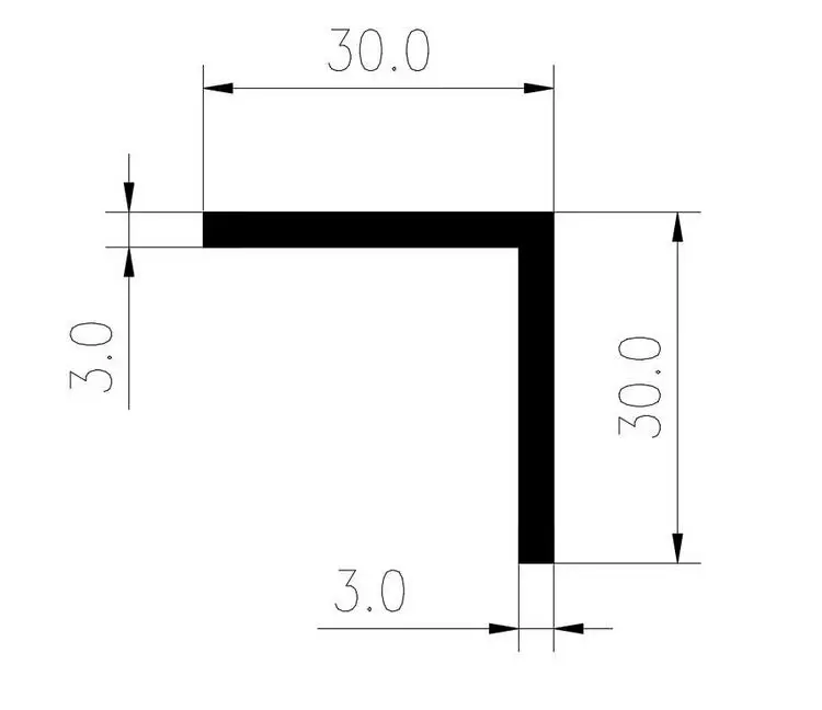 Aluminum profile L-type heat conduction bridge power amplifier angle aluminum 30X30X250MM