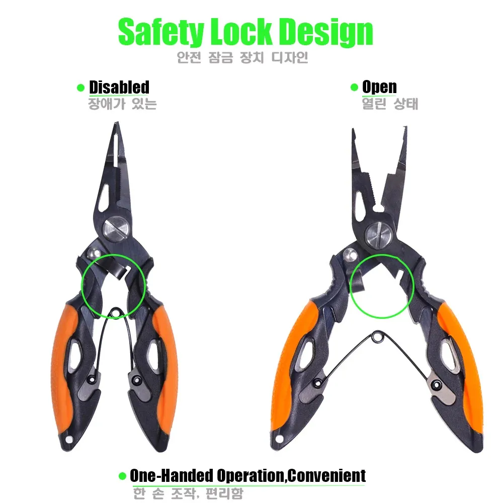 New Multifunctional Fishing Pliers Accessories 420 Stainless Steel Body Scissors Line Cutter Hooks Remover Outdoor Fishing Tools