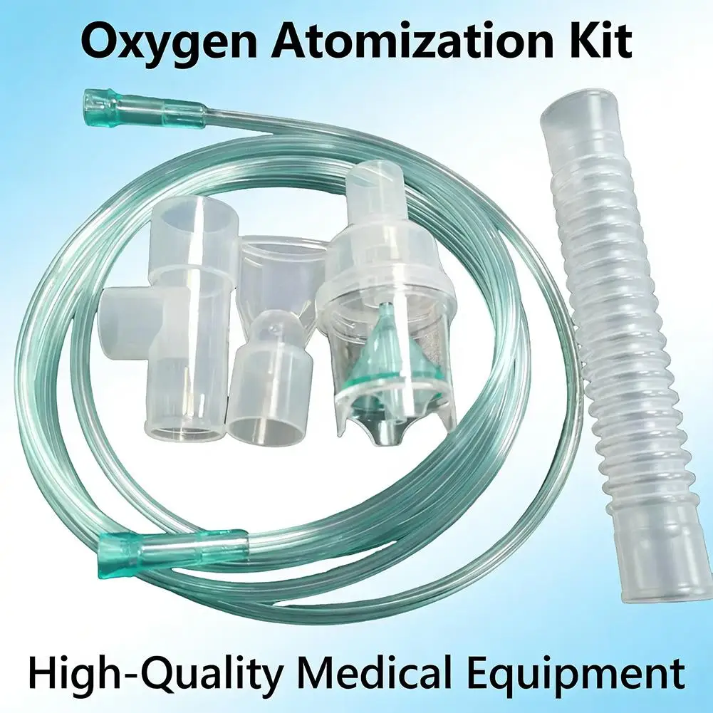 Universal Nebulizer Tubing and Mask Set with Comfortable Mouthpiece Plastic Replacement Parts for Adults and Kids