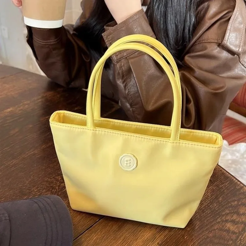 Korea Version Fashion Yellow Bag Summer Messenger Bag Women 2024 New Minimalist Handbag Mobile Phone Solid Color Cute Bags