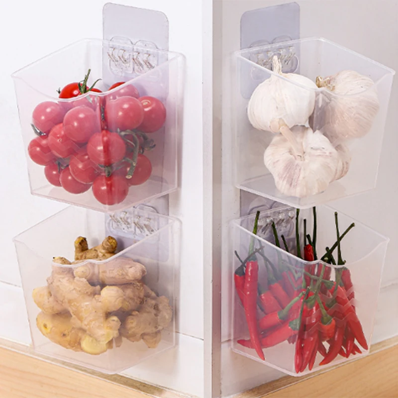 Storage Basket Kitchen Ginger Garlic Wall Hanging Basket Storage Box Kitchen Storage Organizer