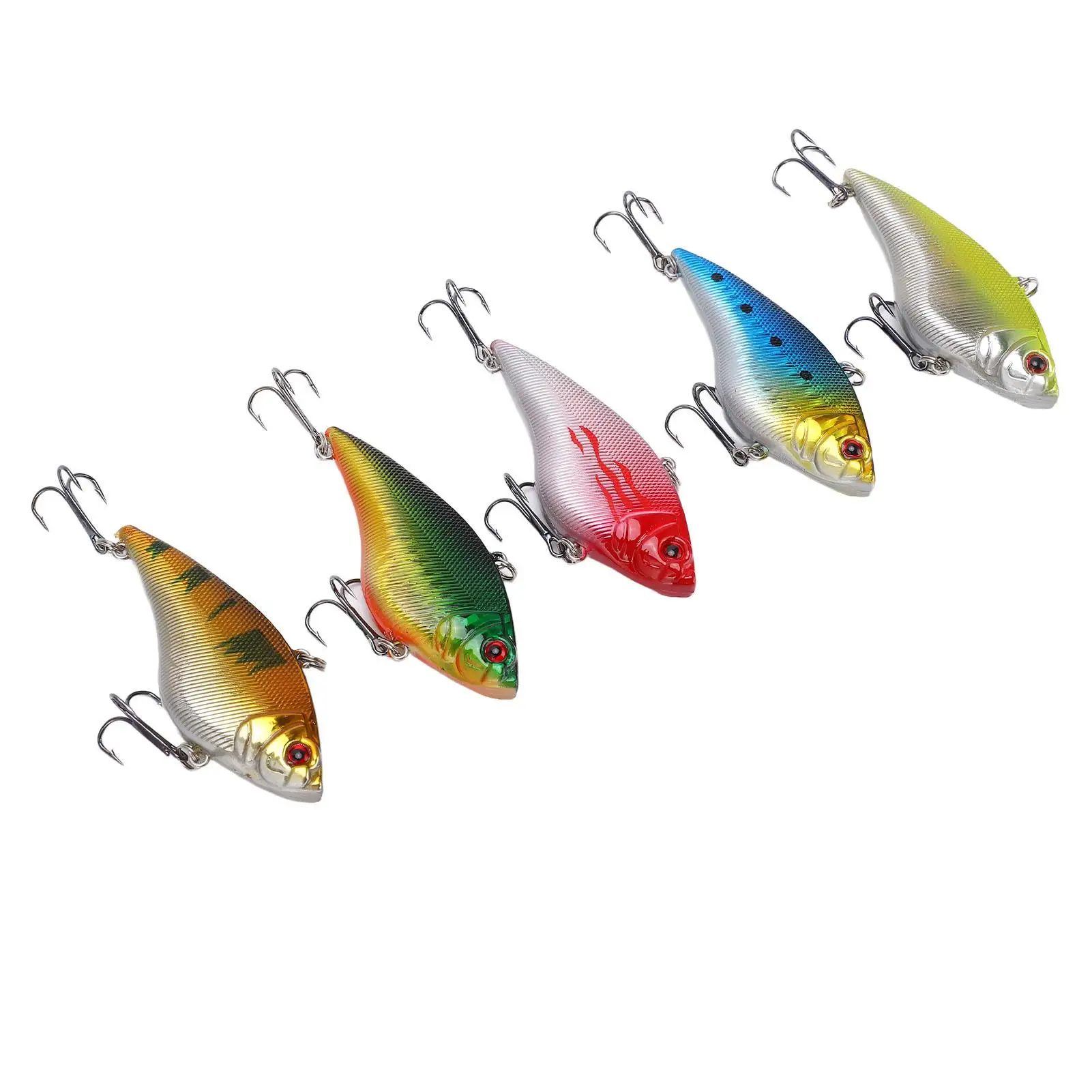 Vibe Fishing Lures 7 cm/16 g con occhi 3D - Esca antiruggine per acqua dolce e acqua salata per spigola e trota