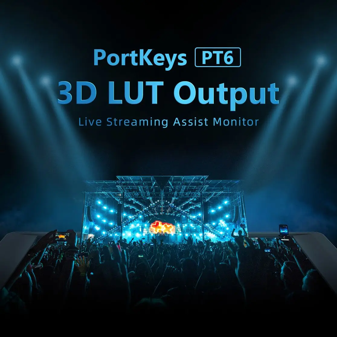 Portkeys PT6 Monitor 3D LUT 5.2 inch Stretchable video Camera Control Touch Screen For SLR Camera video live broadcast