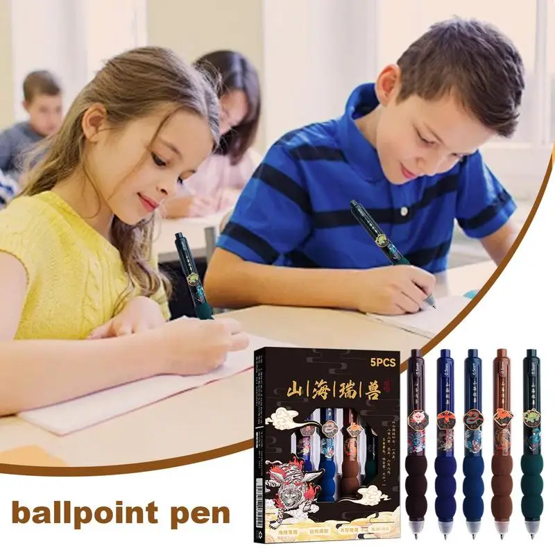 Ball Point Pens | Capybara Ballpoint Pen | Quick-Drying Pens Erasable Pen 0.5mm Black Ink Pen Smooth Writing Pens for Women Men