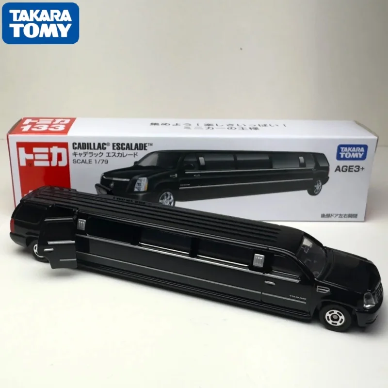 Auténtico Takara Tomy Tomica No.133 No.144 No.148 Cadillac Escalade Tipo Largo, Modelo de Auto Fundido a Presión, Juguete, Regalo de Cumpleaños