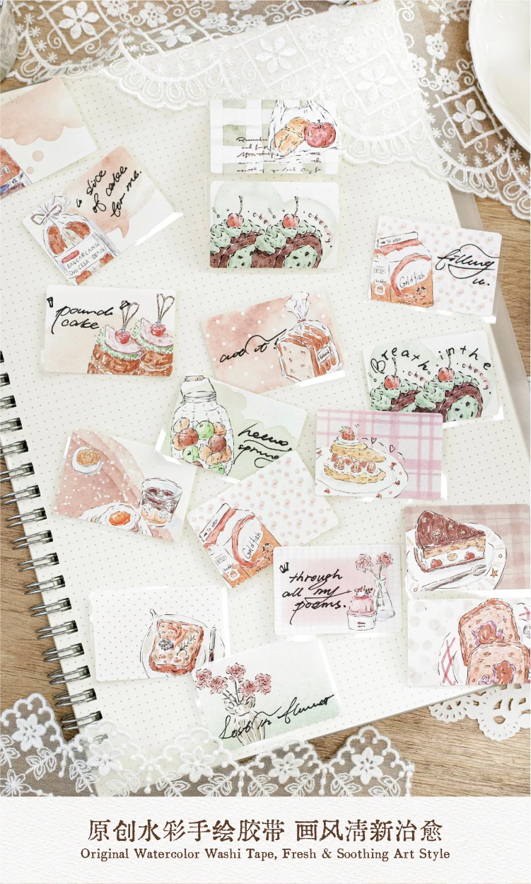Journal GO 5cmx2m The Maiden's Hour Vintage Floral Sticker Tape Weißes Kraftpapier Dekorative Aufkleber für Scrapbooking Journal – Detail 4