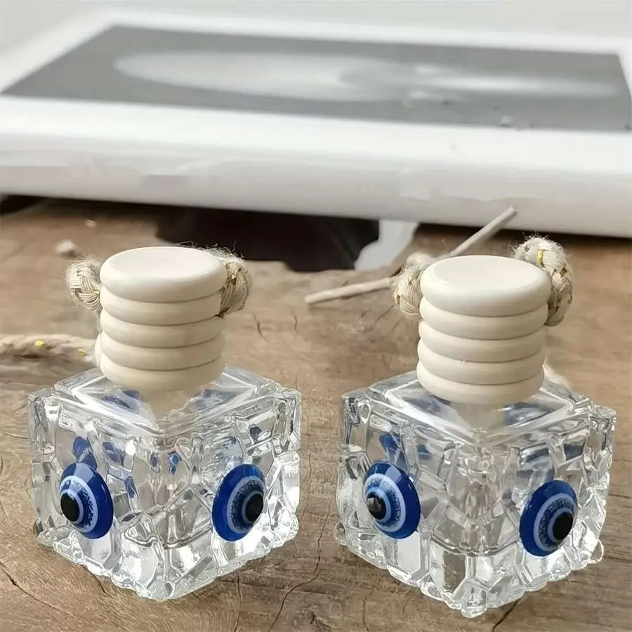 1/5/10/20/50/100pcs Fashionable Perfume Bottle with Blue Eye Design Fashionable Unique Charm Pendant Suitable for Home and Vehic