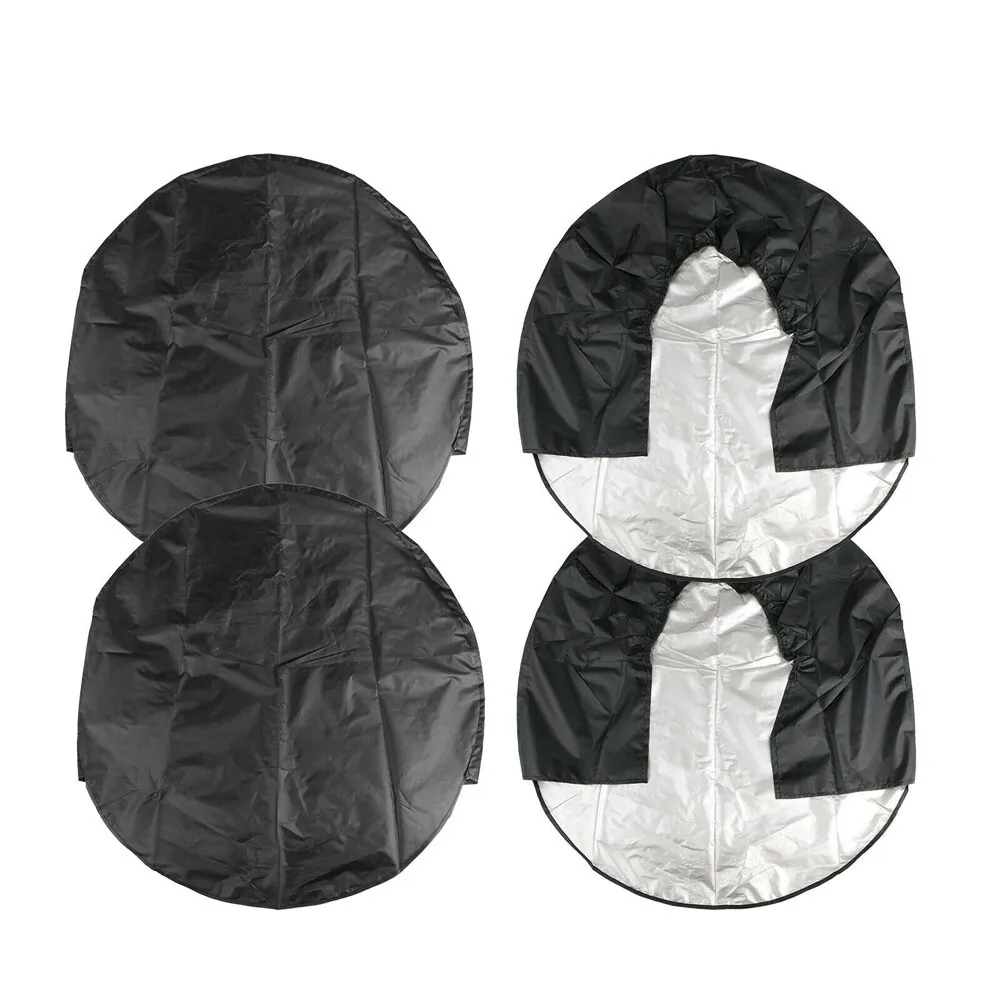 4Pcs 29-32 Inch Waterproof Spare Tire Covers Sun Dustproof Wheel Tyre Protector For RV Trailer Camper Truck Outdoor Camping
