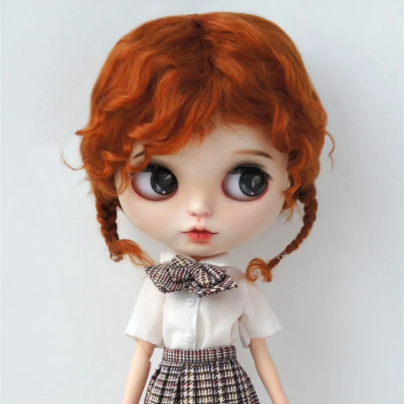 Fjusuns  JD644 9-10inch 10-11inch Messy Baby Curly Mini Twintail Mohair BJD Wigs QBaby Pullip Blythes& 18\