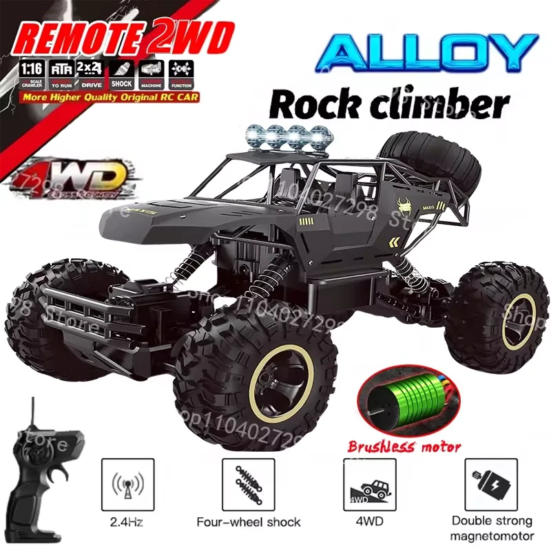 New 4WD RC Cars Off Road Remote Control Cars Radio Buggy Truck Racing Drift with Led Lights RTR Vehicle for Children’s Toy Gifts