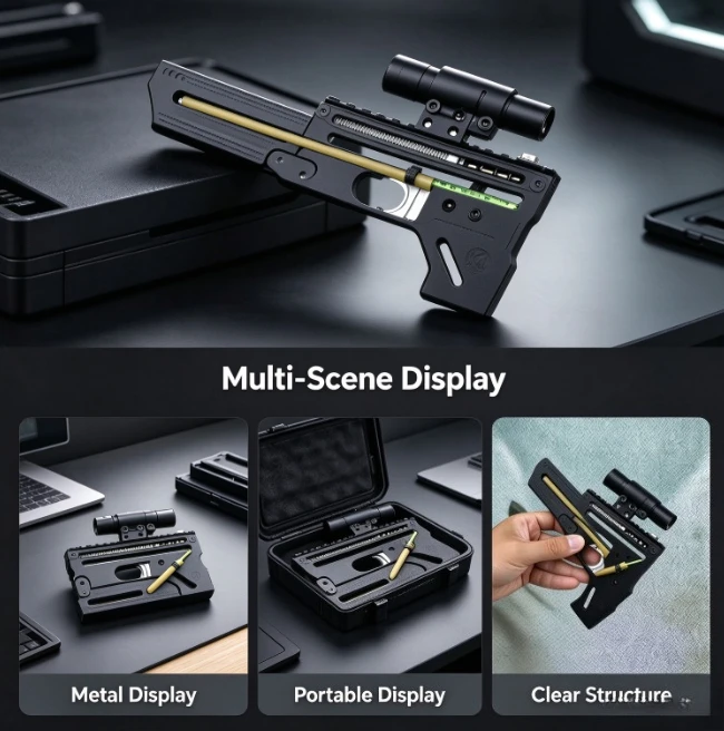 Full Metal Card Folding Continuous Hair Second-generation Outdoor Pocket Shooting Competition Tool