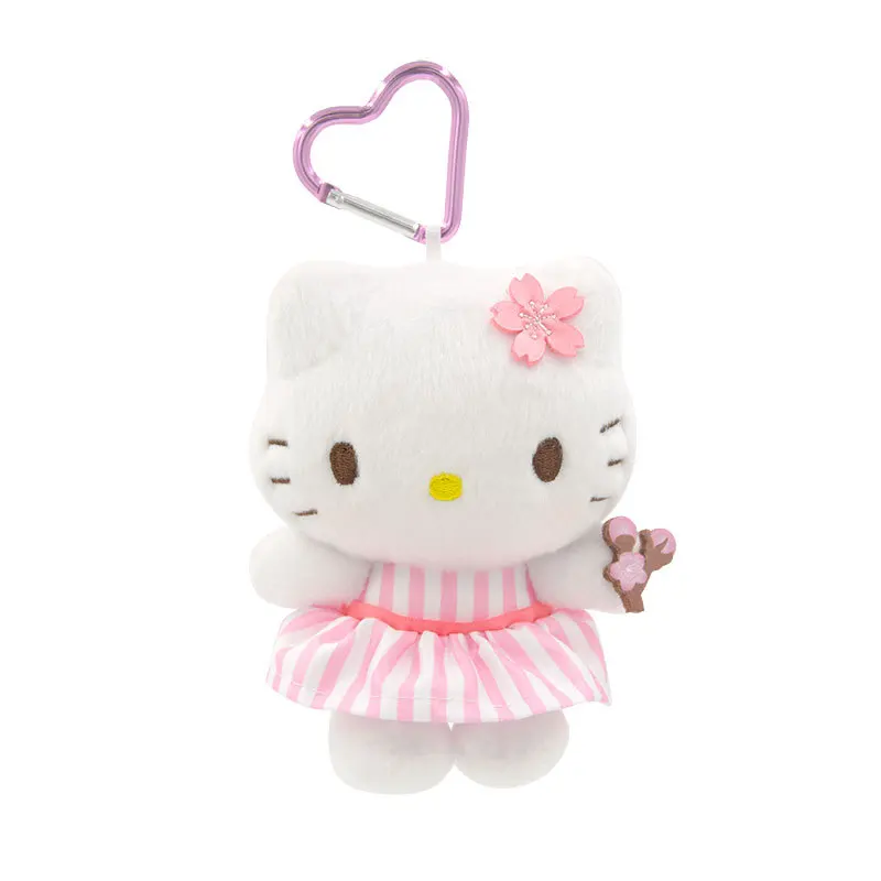 Sanrio Hello Kitty Ciondolo in peluche Fiore di ciliegio Cinnamoroll My Melody Kuromi Portachiavi Ciondolo Giocattolo Piano Agnello Regalo di compleanno