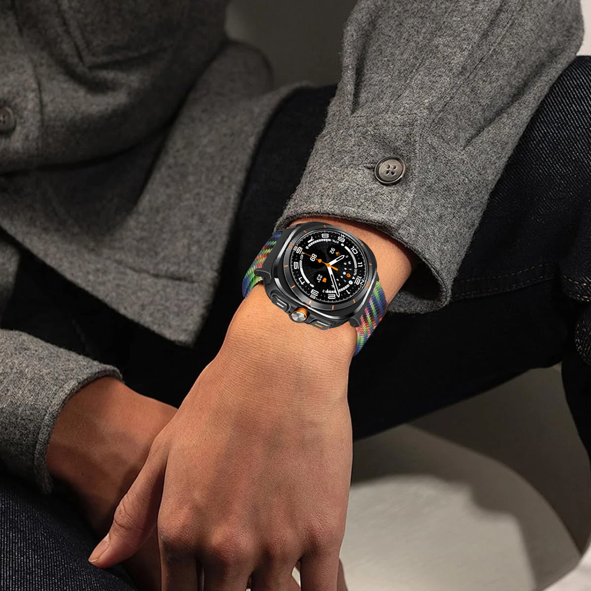 For SAMSUNG GALAXY WATCH ULTRA 47MM Nylon Strap Replacement Strap For Galaxy Ultra 47mm Braided Loop Sport Watchband Accessorie