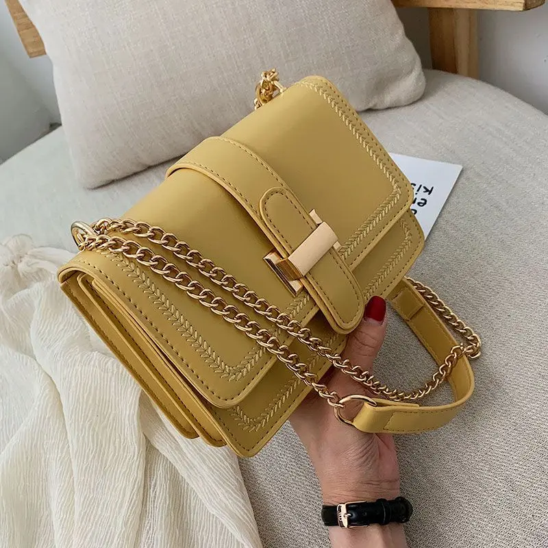 Crossbody Small Square Bag French Women Crossbody Bags 2024 Luxury Brand Lady Chain Shoulder Bag Blue Handbag Totes Clutch