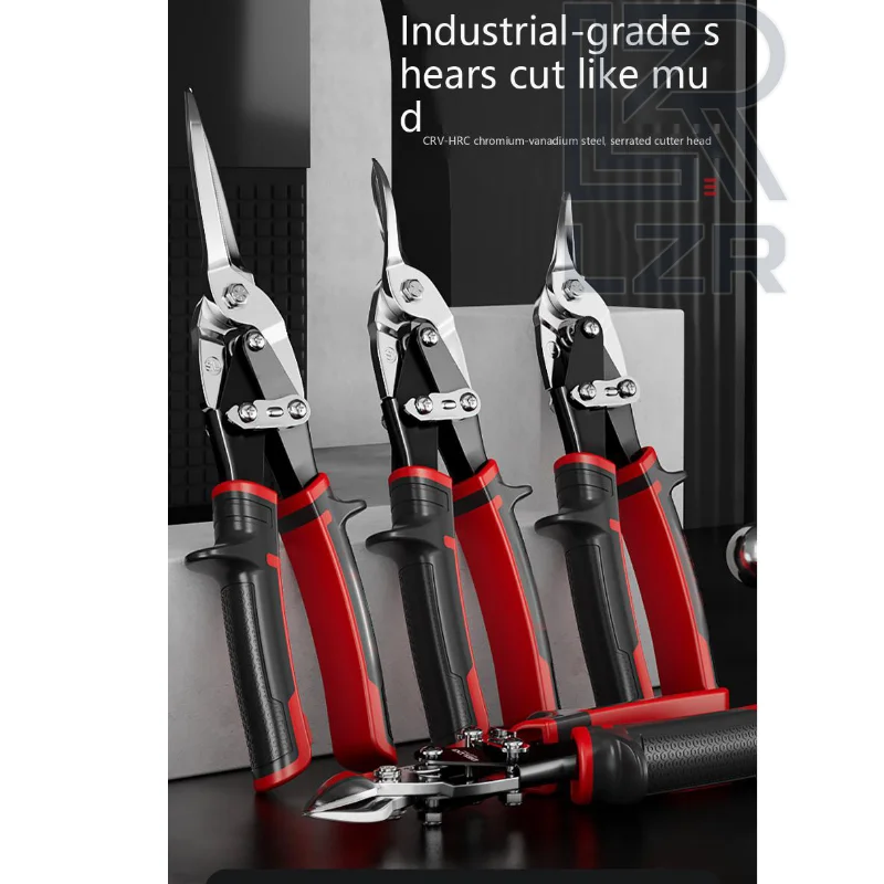 10 inch Aviation Scissor Tin Snips Metal Sheet Cutting Snip Cutter Multi-directional Scissors Industrial Professional Hand Tools