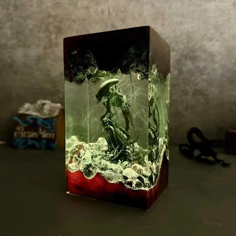 Space monster peripheral alien epoxy night light gift for movie lovers
