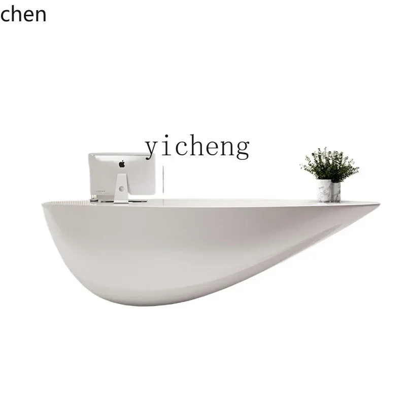 HXL special-shaped front desk modeling reception desk barber shop modeling beauty salon cabinet
