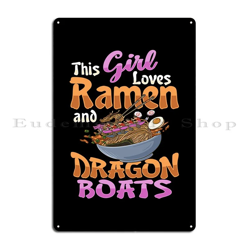 Ramen And Dragon Boat Metal Sign Plaques Living Room Decoration Cave Print Cinema Tin Sign Poster