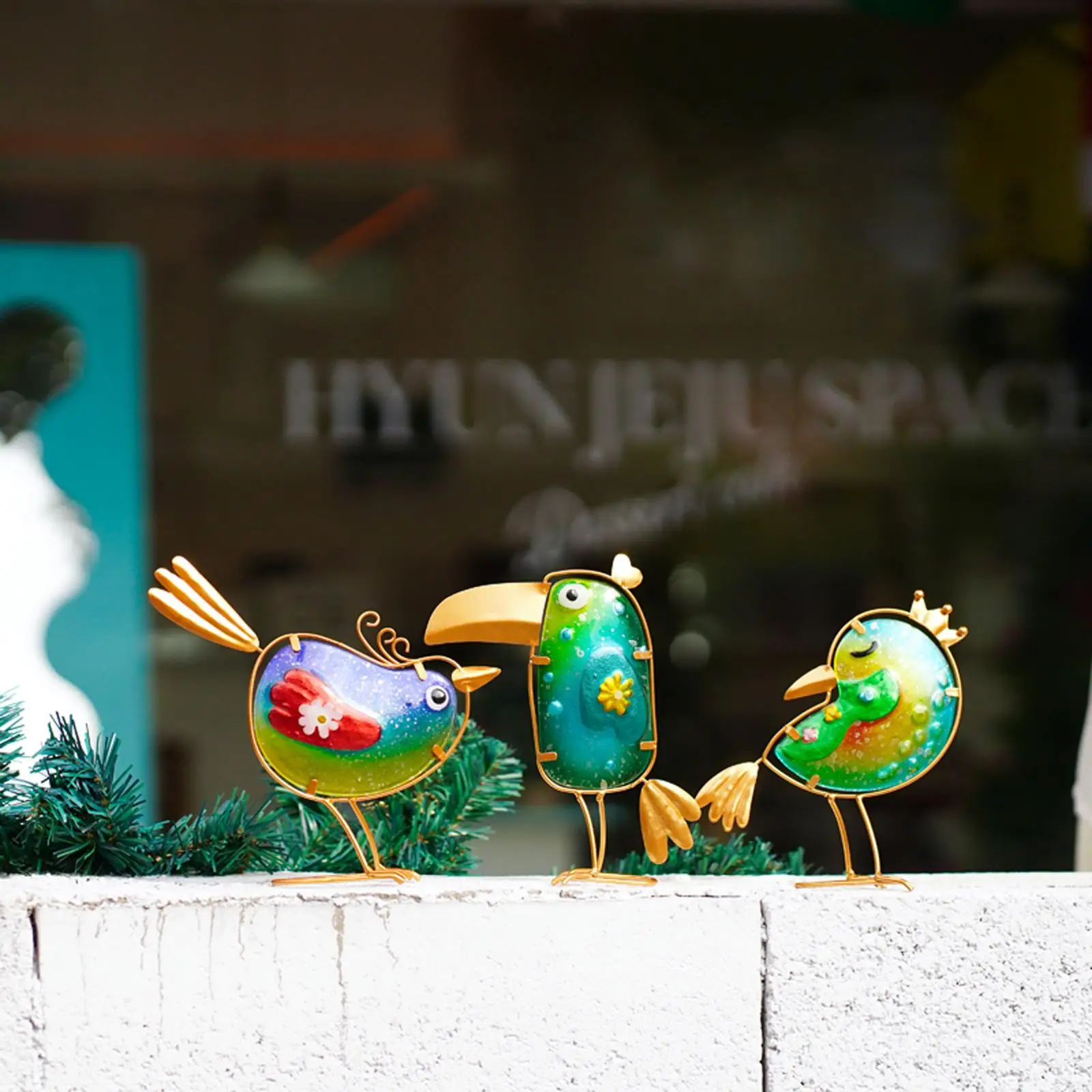 3x Garden Decors Decorative Multipurpose Animal Sculptures Cute Outdoor Statues for Yard Dining Room Patio Kitchen Lovers