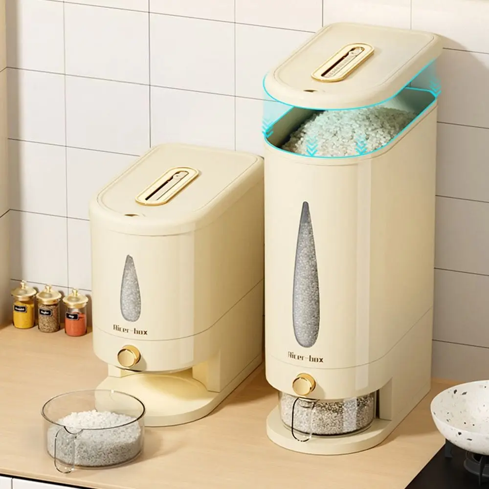 5kg/10kg Rice Dispenser Sealed and Fresh Moisture Proof Rice Storage Container Insect-proof Rice Bucket Grain Preservation