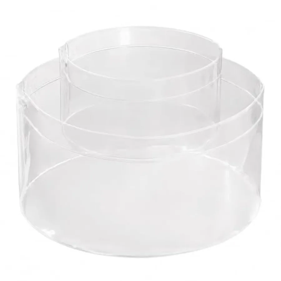 

Collapsible Water Basin Set, 2 Pack Portable Foldable Wash Basin Large and Small,Transparent Outdoor Water Bucket for Camping,