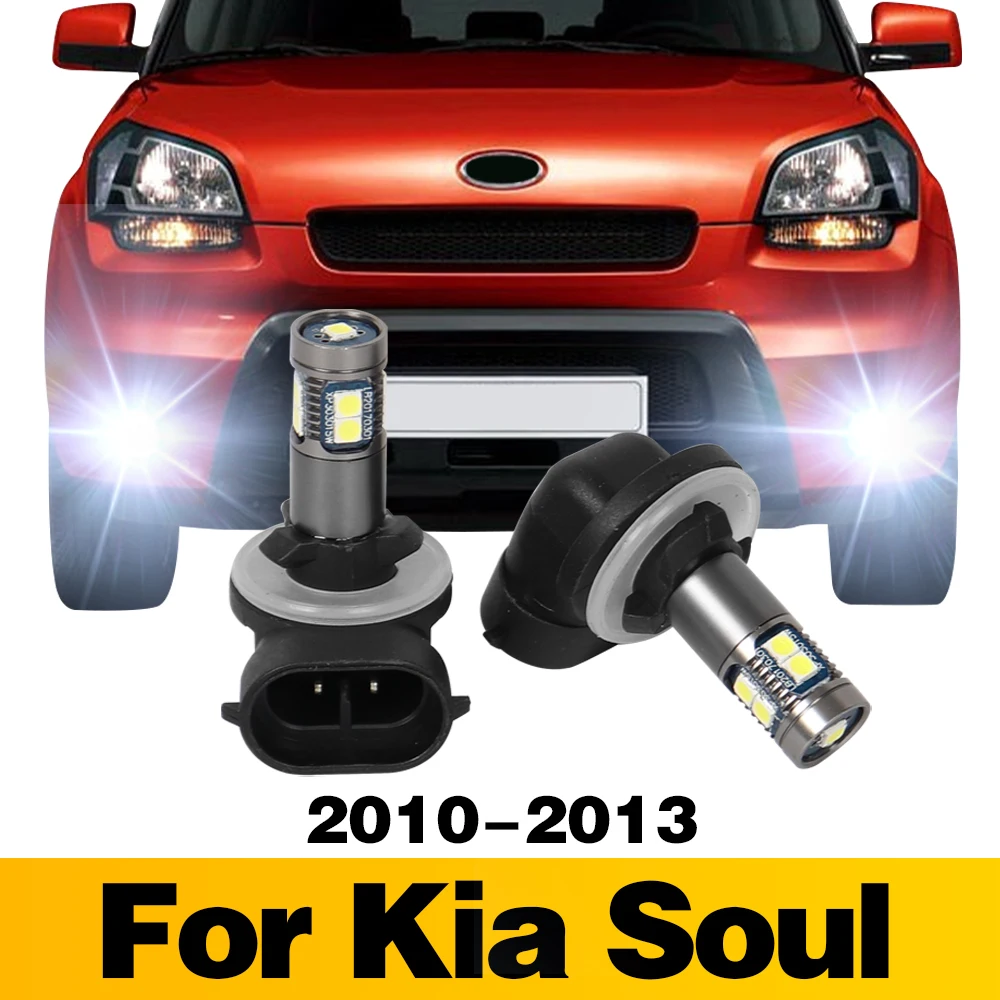 

2Pcs LED Lamp Car Front Fog Light Accessories For Kia Soul 2010 2011 2012 2013