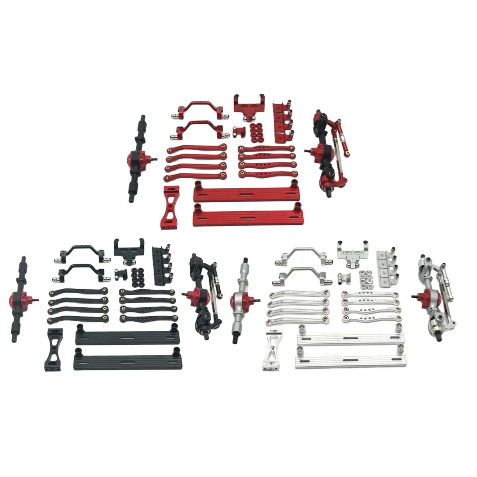 金属クロスビームアップグレードキット,フロントとリア,c64 rcカー用ステアリングサーボマウント,トラック修理部品,日曜大工部品