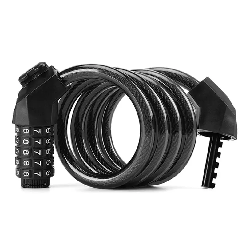 【AD10~】 Bicycle Code Lock Five-Position Bicycle Lock Portable Thicker and Steel Cable with Bracket Car Lock