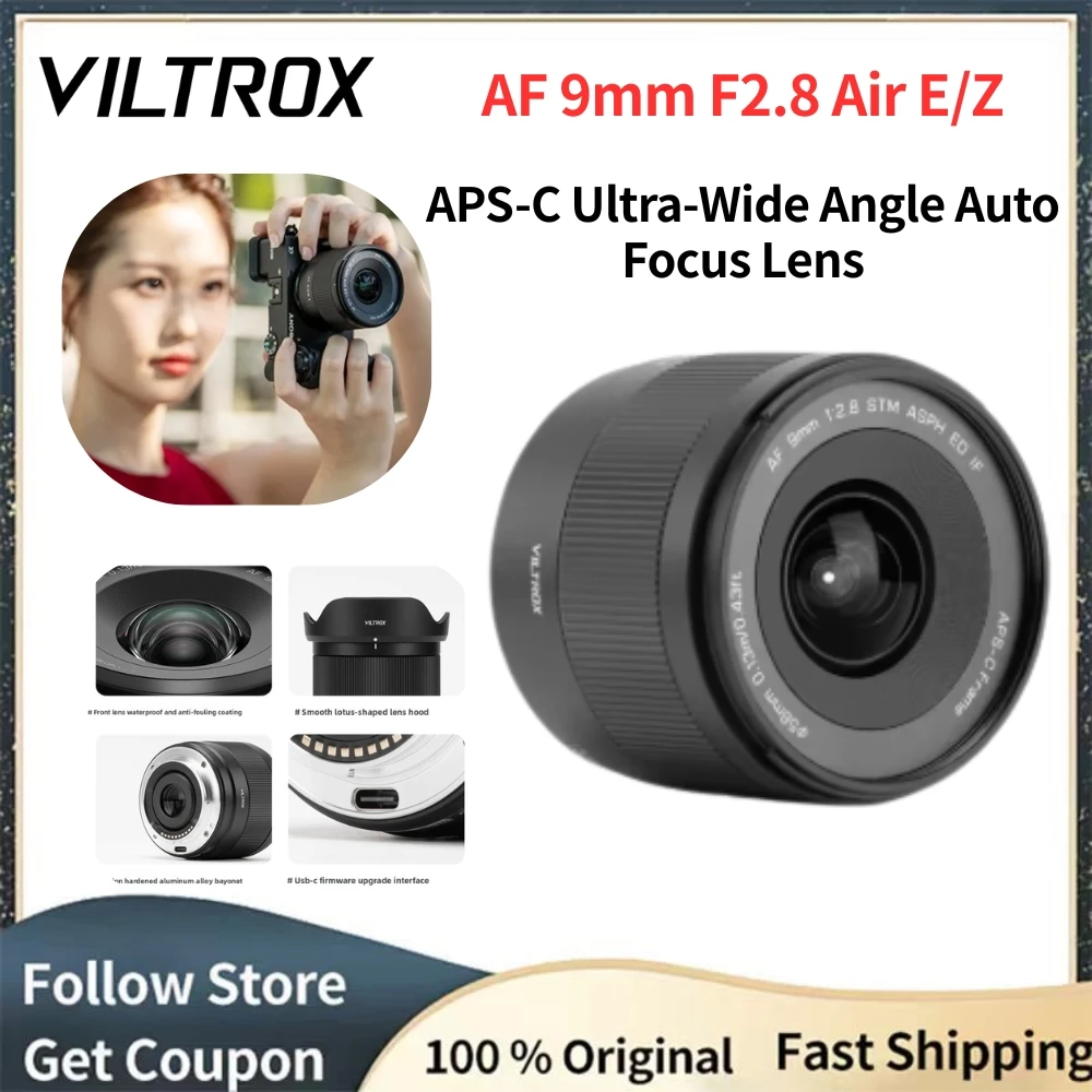 VILTROX 9mm F2.8 عدسة الهواء AF APS-C عدسة كاميرات التركيز التلقائي لكاميرات Sony E/Nikon Z Mount