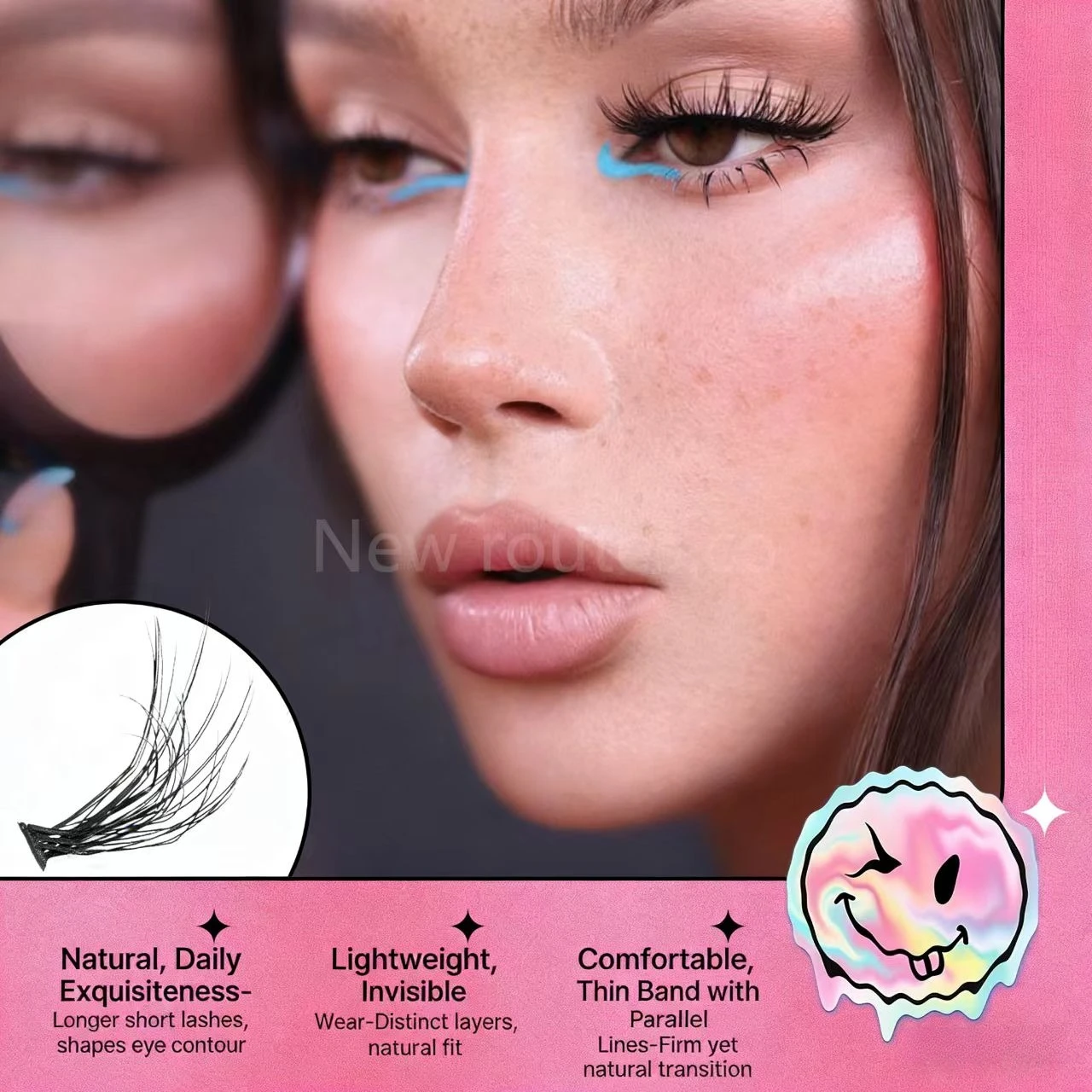 240개 DIY 클러스터 속눈썹 글루프리 인조 속눈썹 자연스러운 속눈썹 만화 속눈썹 부드러운 인조 속눈썹 데일리 메이크업