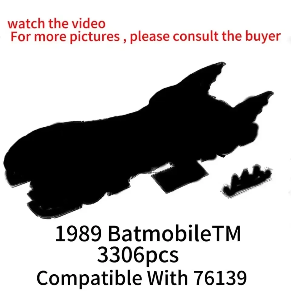 In Stock Building Blocks Famous Movie Super Car Model 1989 Batmobile 76139 Bricks Toy for Kids Boy Christmas Gifts